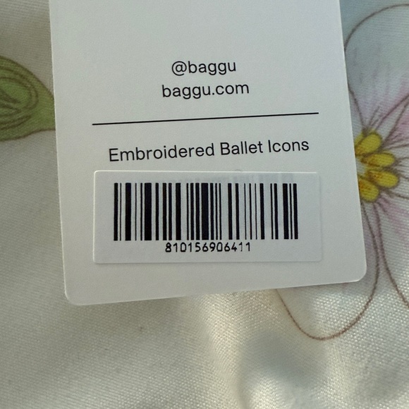 BRAND NEW NWT Baggu Medium Nylon Crescent Bag in Embroidered Ballet Icons - Picture 6 of 6